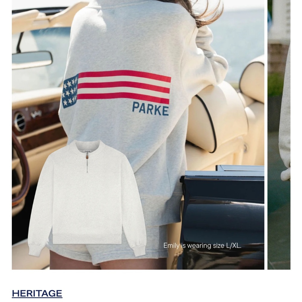 NWT Parke Heritage Quarter Zip